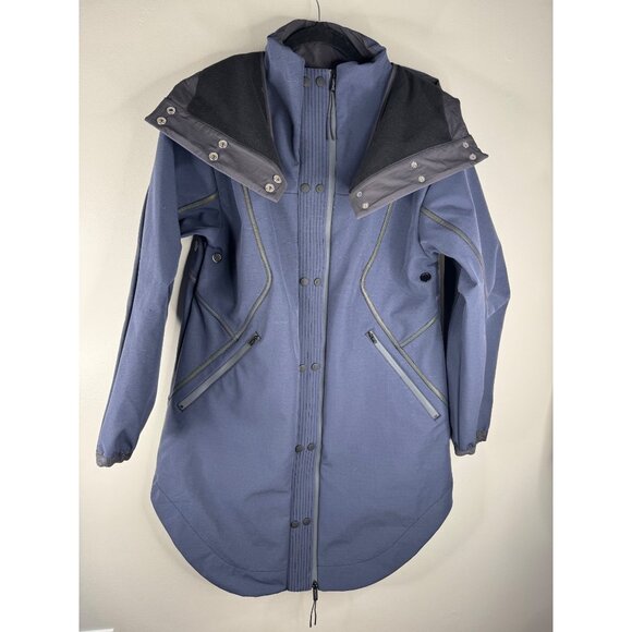 Free People Moon Magic Reflective Rain Parka Raincoat Waterproof Size M NWT - Picture 4 of 6